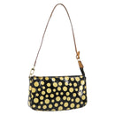LOUIS VUITTON Vernis Yayoi Kusama Pochette Accessoires Black M91427 Auth 152796-1