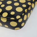 LOUIS VUITTON Vernis Yayoi Kusama Pochette Accessoires Black M91427 Auth 152796-14