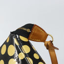 LOUIS VUITTON Vernis Yayoi Kusama Pochette Accessoires Black M91427 Auth 152796-9