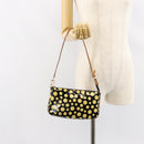 LOUIS VUITTON Vernis Yayoi Kusama Pochette Accessoires Black M91427 Auth 152796-22