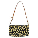 LOUIS VUITTON Vernis Yayoi Kusama Pochette Accessoires Black M91427 Auth 152796-2