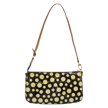 LOUIS VUITTON Vernis Yayoi Kusama Pochette Accessoires Black M91427 Auth 152796 - 0