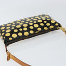 LOUIS VUITTON Vernis Yayoi Kusama Pochette Accessoires Black M91427 Auth 152796-6