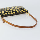 LOUIS VUITTON Vernis Yayoi Kusama Pochette Accessoires Black M91427 Auth 152796-7