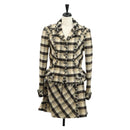 CHANEL Setup Jacket Tweed Beige CC Auth 152798V-1