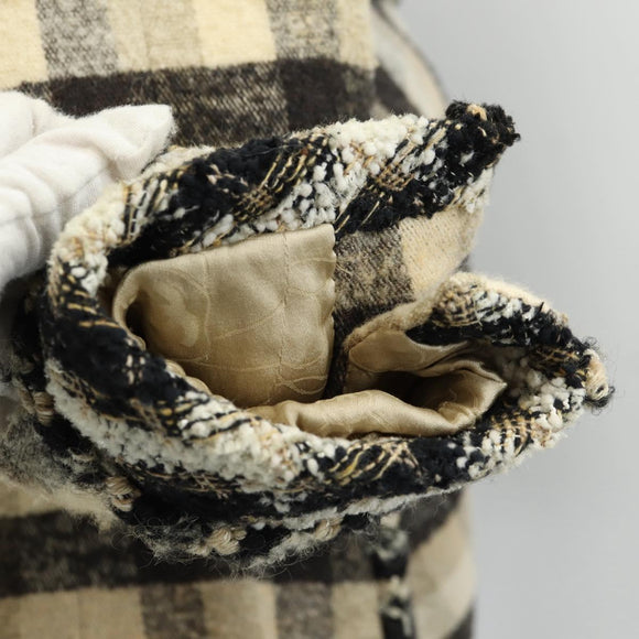 CHANEL Setup Jacket Tweed Beige CC Auth 152798V