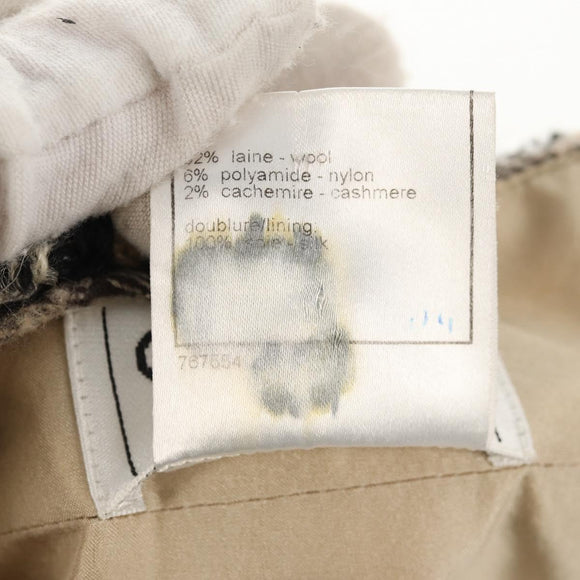 CHANEL Setup Jacket Tweed Beige CC Auth 152798V