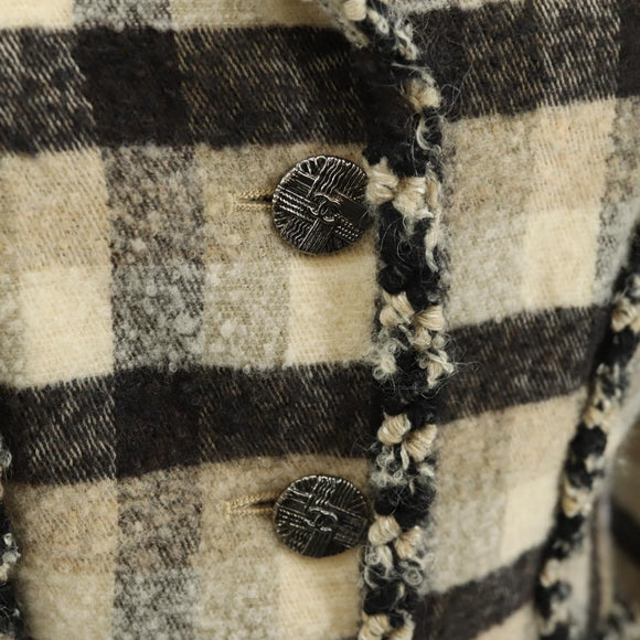 CHANEL Setup Jacket Tweed Beige CC Auth 152798V