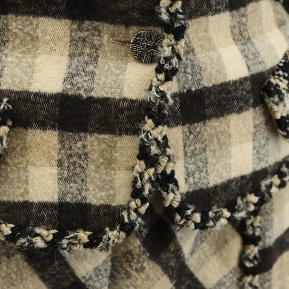 CHANEL Setup Jacket Tweed Beige CC Auth 152798V