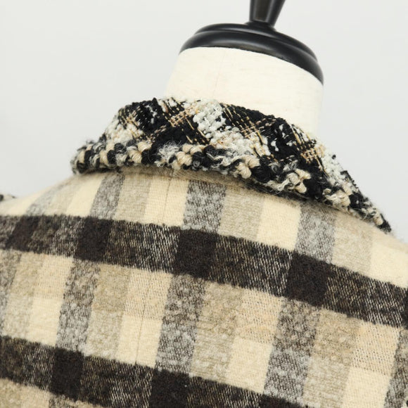 CHANEL Setup Jacket Tweed Beige CC Auth 152798V