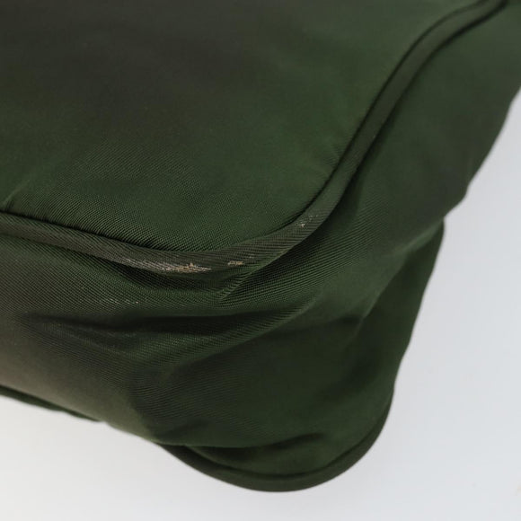 PRADA Hand Bag Nylon Green Auth 152801