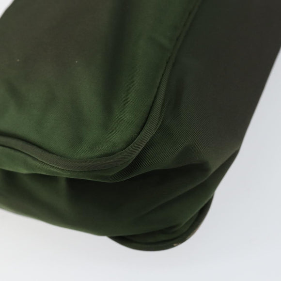 PRADA Hand Bag Nylon Green Auth 152801