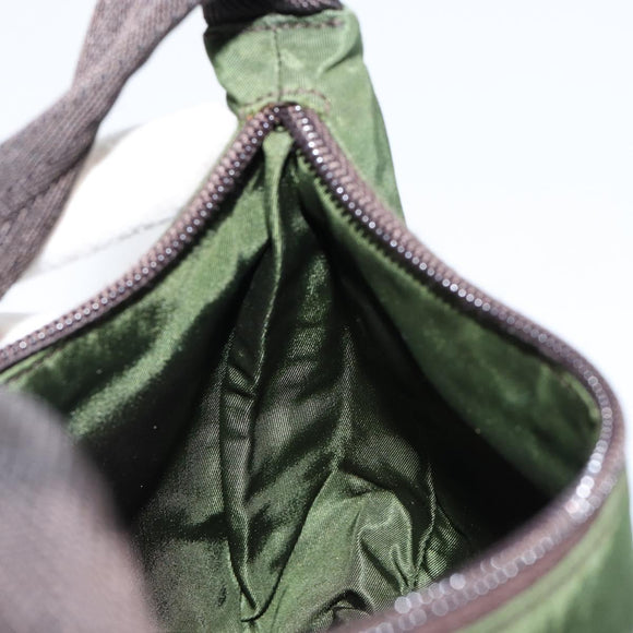 PRADA Hand Bag Nylon Green Auth 152801
