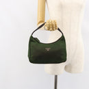 PRADA Hand Bag Nylon Green Auth 152801-21