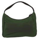 PRADA Hand Bag Nylon Green Auth 152801-2