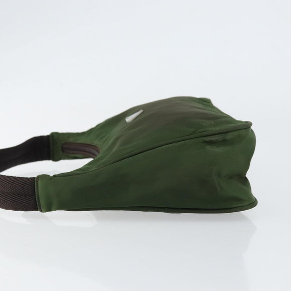 PRADA Hand Bag Nylon Green Auth 152801