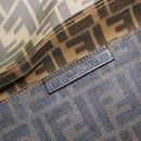 FENDI Mesh Zucca Canvas Tote Bag Black Brown Auth 152820-12