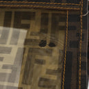 FENDI Mesh Zucca Canvas Tote Bag Black Brown Auth 152820-9