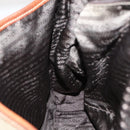 PRADA Shoulder Bag Canvas Leather Beige Brown Silver Auth 152823-19