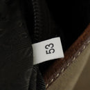 PRADA Shoulder Bag Canvas Leather Beige Brown Silver Auth 152823-24