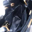 Salvatore Ferragamo Vala Shoulder Bag Leather 2way Black Gold Silver Auth 152825-19