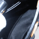 Salvatore Ferragamo Vala Shoulder Bag Leather 2way Black Gold Silver Auth 152825-23