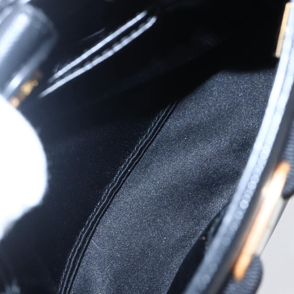 Salvatore Ferragamo Vala Shoulder Bag Leather 2way Black Gold Silver Auth 152825