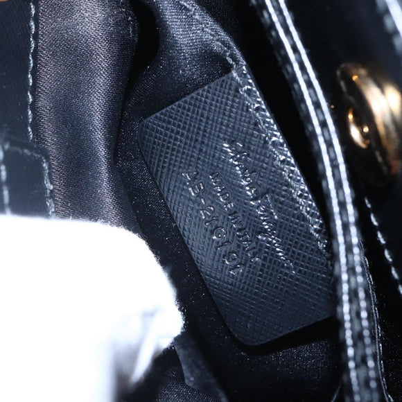 Salvatore Ferragamo Vala Shoulder Bag Leather 2way Black Gold Silver Auth 152825