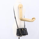 Salvatore Ferragamo Vala Shoulder Bag Leather 2way Black Gold Silver Auth 152825-25