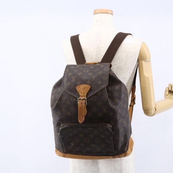LOUIS VUITTON Monogram Montsouris GM Backpack M51135 LV Auth 152826