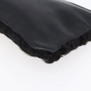 LOEWE Pouch Leather Black Gold Auth 152829-14