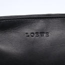 LOEWE Pouch Leather Black Gold Auth 152829-9