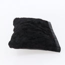 LOEWE Pouch Leather Black Gold Auth 152829-4