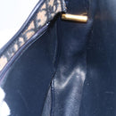 Christian Dior Trotter Canvas Shoulder Bag Navy Gold Auth 152835-20