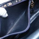 Christian Dior Trotter Canvas Shoulder Bag Navy Gold Auth 152835-21