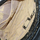 PRADA Gathered Chain Shoulder Bag Leather Black Silver Auth 152840-17