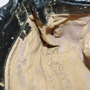 PRADA Gathered Chain Shoulder Bag Leather Black Silver Auth 152840-19