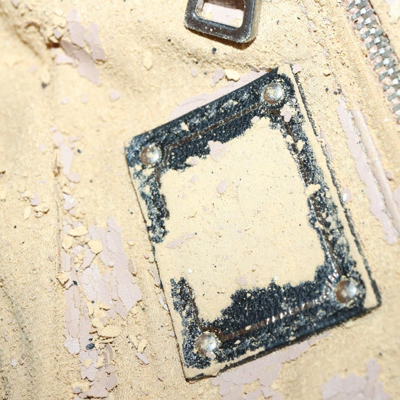 PRADA Gathered Chain Shoulder Bag Leather Black Silver Auth 152840