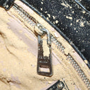 PRADA Gathered Chain Shoulder Bag Leather Black Silver Auth 152840-21