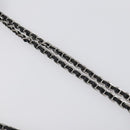 PRADA Gathered Chain Shoulder Bag Leather Black Silver Auth 152840-8