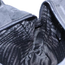 PRADA Tote Bag Nylon Black Silver Auth 152845-22