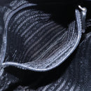 PRADA Tote Bag Nylon Black Silver Auth 152845-23