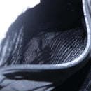 PRADA Tote Bag Nylon Black Silver Auth 152845-24
