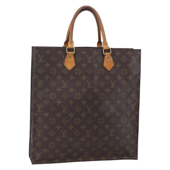 LOUIS VUITTON Monogram Sac Plat Hand Bag M51140 LV Auth 152846