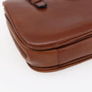 CELINE Hand Bag Leather Black Gold Auth 152849-14