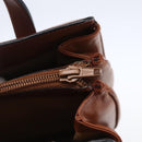 CELINE Hand Bag Leather Black Gold Auth 152849-10