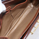 CELINE Hand Bag Leather Black Gold Auth 152849-11