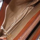 CELINE Hand Bag Leather Black Gold Auth 152849-21