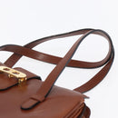 CELINE Hand Bag Leather Black Gold Auth 152849-8