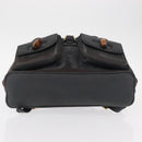 GUCCI Bamboo Backpack Suede Navy Gold 003 2058 0016 Auth 152850-5